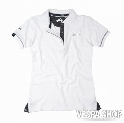 Galléros fehér Vespa 946 női póló